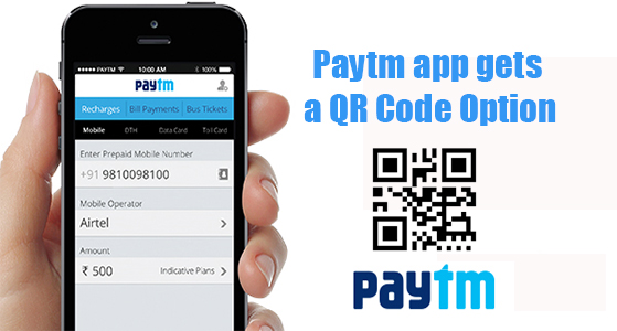 Paytm app gets a QR Code Option