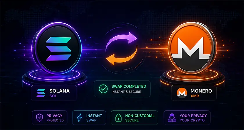 Instant Crypto Swap: Solana to Monero in 2026