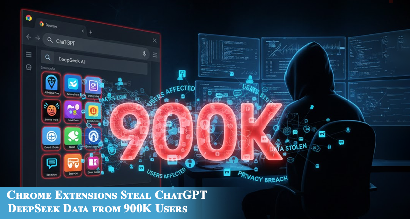 Chrome Extensions Steal ChatGPT, DeepSeek Data from 900K Users