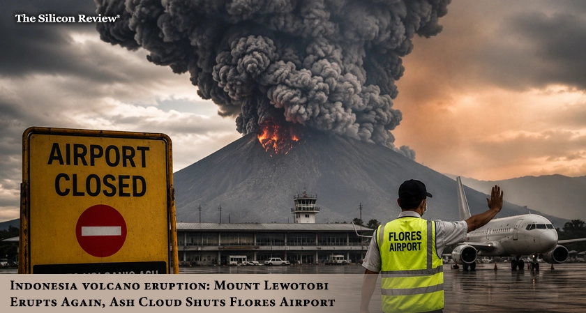 Indonesia volcano eruption: Mount Lewotobi Erupts Again, Ash Cloud Shuts Flores Airport