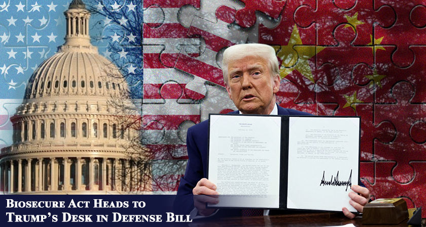 Biosecure Act Heads to Trump's Desk in Defense Bill