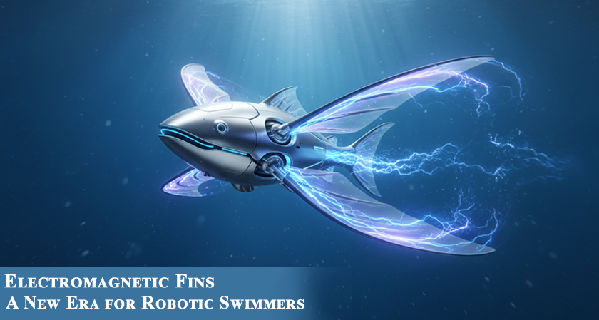 Electromagnetic Fins Boost Robotic Swimmer Agility
