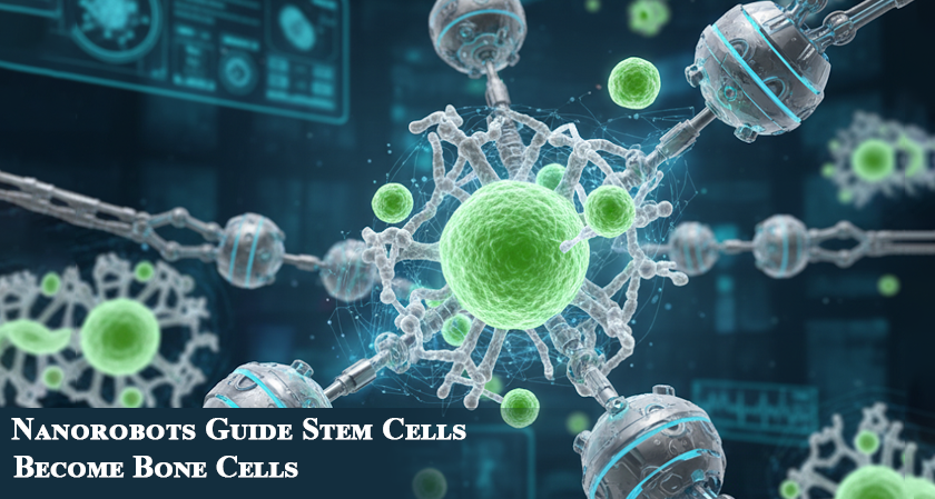 Nanorobots Guide Stem Cells to Become Bone Cells