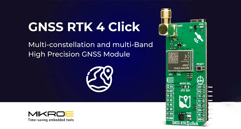 Achieve sub-metre positioning accuracy with GNSS RTK 4 Click board from MIKROE