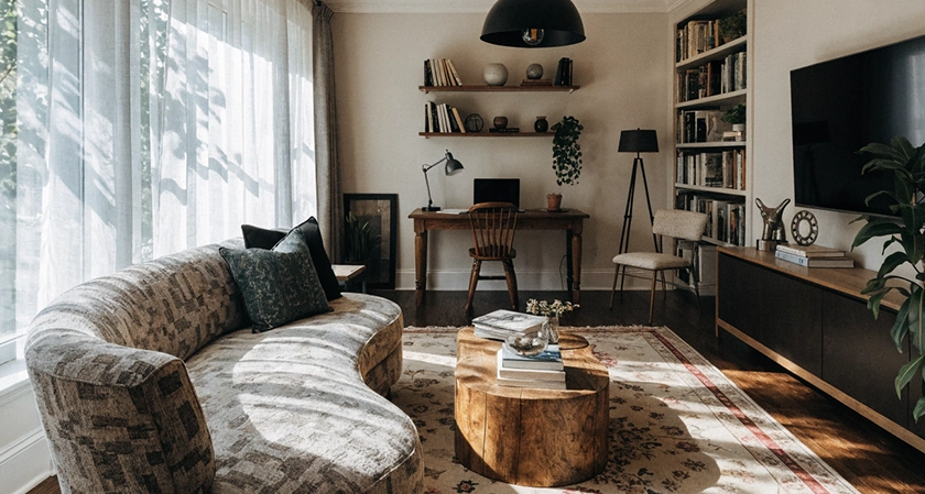 The Home Office That Doubles as a Living Room Now