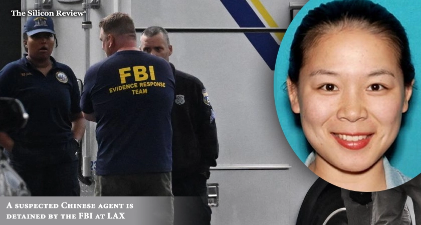 A suspected Chinese agent is detained by the FBI at Los Angeles International Airport
