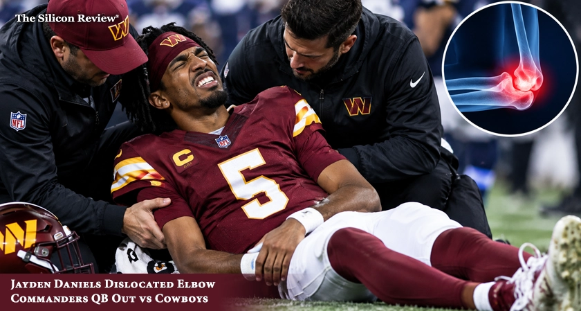Commanders QB Jayden Daniels Suffers Dislocated Elbow vs. Cowboys; 'It Took the Air Out of Us'