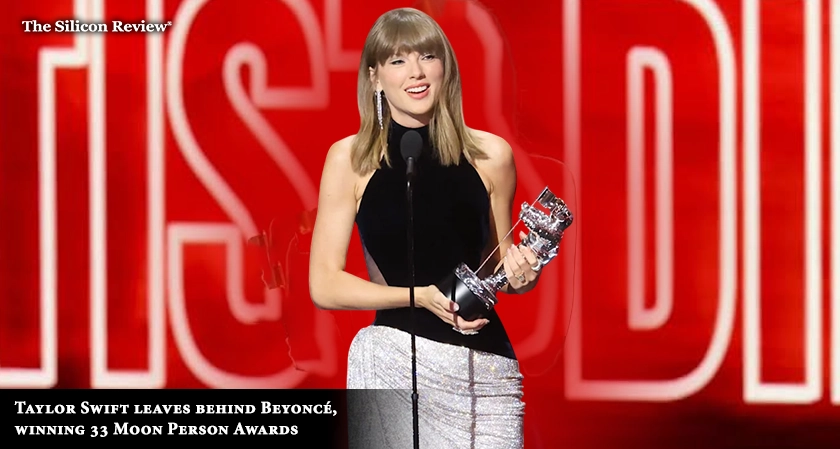 Taylor Swift leaves behind Beyonc&eacute;, winning 33 Moon Person Awards and becoming the most-awarded artist in VMA history.