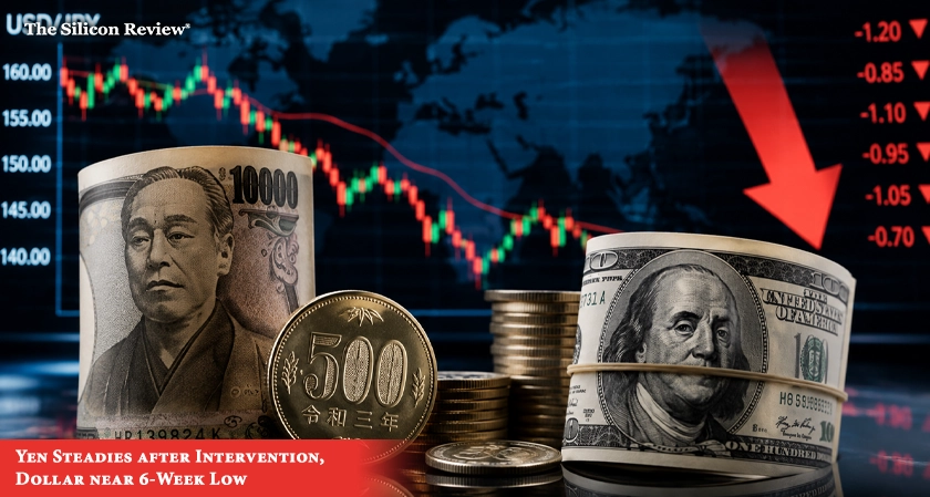 Yen Steadies after Intervention, Dollar near 6-Week Low on Mideast Hopes