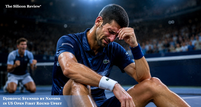 Ailing Djokovic Stunned in US Open First Round by Navone, &nbsp;24-Time Grand Slam Champion in Tears After 4-Hour, 36-Minute Epic
