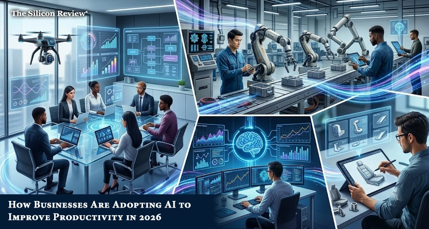 How Businesses Are Adopting AI to Improve Productivity in 2026: The Silicon Review&rsquo;s Guide on Businesses about AI Adoption in 2026