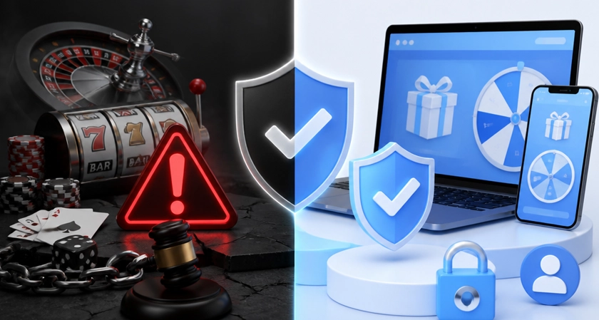 How Sweepstakes Software Helps Reduce Risk Compared to Traditional Gaming