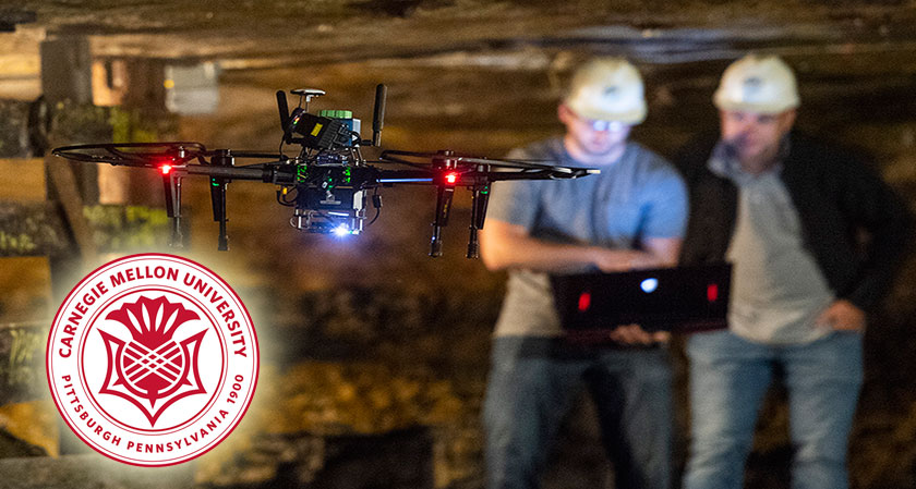 Students from the Carnegie Mellon University develop robots for subterranean operations