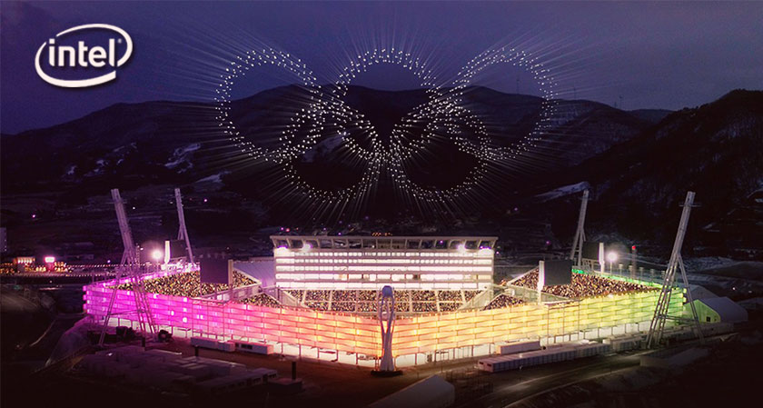 Intel’s Drones Display Olympic Rings and Steal the Show in Pyeongchang