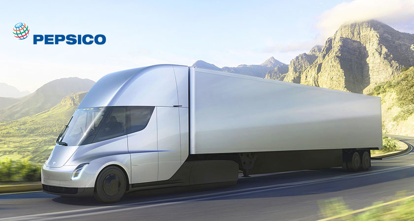 International Food and Beverage Giant, PepsiCo Orders 100 Tesla Semi Trucks in Largest Preorder to Date