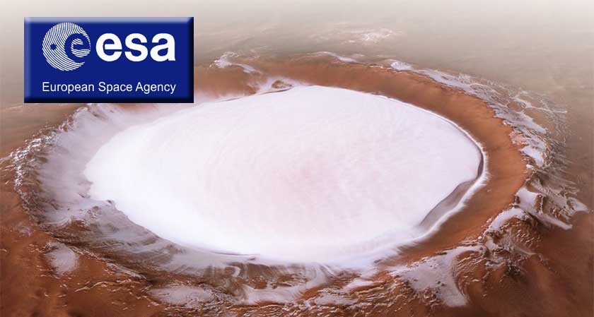 A beautiful postcard back to Earth! The European Space Agency releases pictures of Korolev crater 