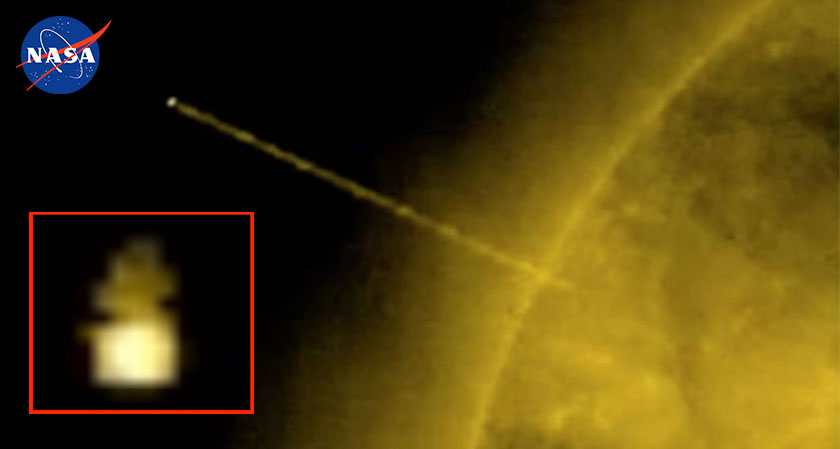NASA notices a giant disc-shaped UFO shooting out of the Sun
