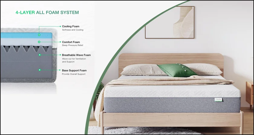 No More Hot Sleep: Novilla Bliss Memory Foam Mattress