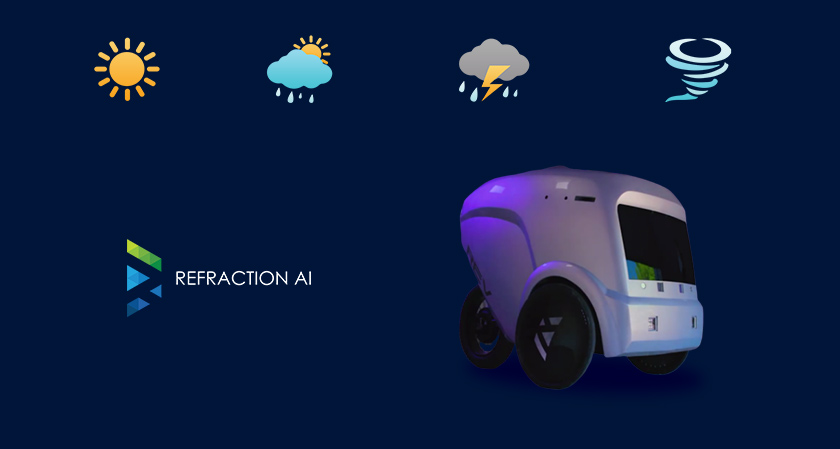 Refraction unveils a delivery robot that can work in bad weather