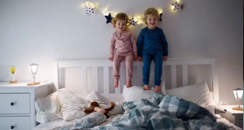 Comfortable and stylish kids' bed with colorful design