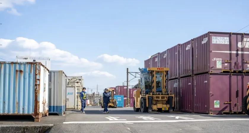 Shipping containers in Christchurch used for storage and transport
