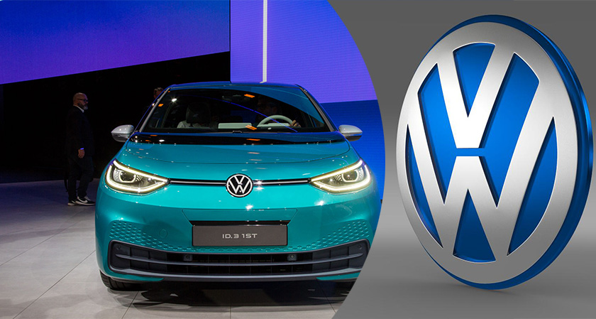 Volkswagen unveils its brand new 2D logo at the Frankfurt Motor Show 2019
