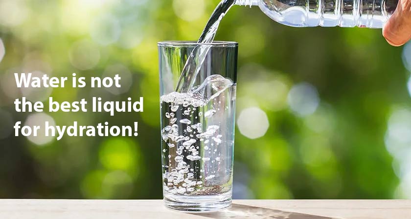 Researchers state that water is not the best liquid for hydration