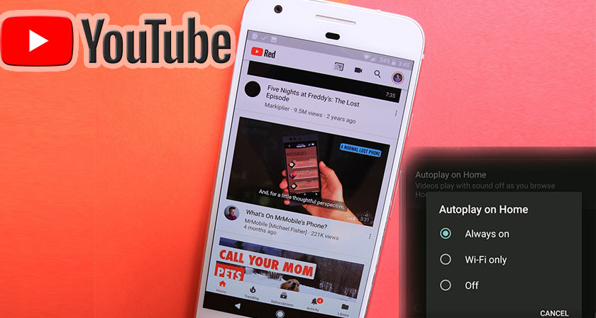 YouTube starts autoplay feature on the app’s homepage