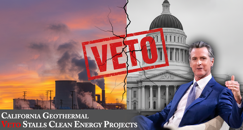 Newsom Vetoes Geothermal Bill
